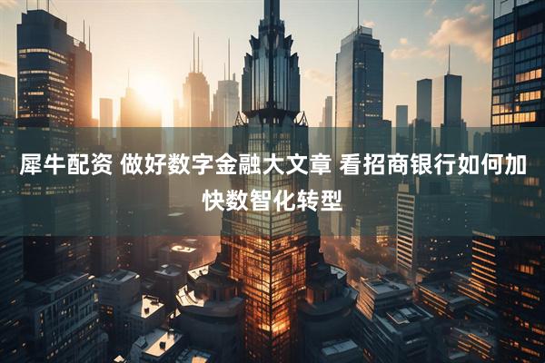 犀牛配资 做好数字金融大文章 看招商银行如何加快数智化转型