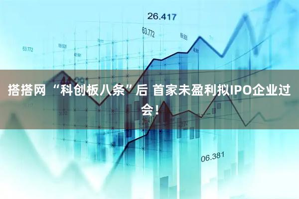 搭搭网 “科创板八条”后 首家未盈利拟IPO企业过会！